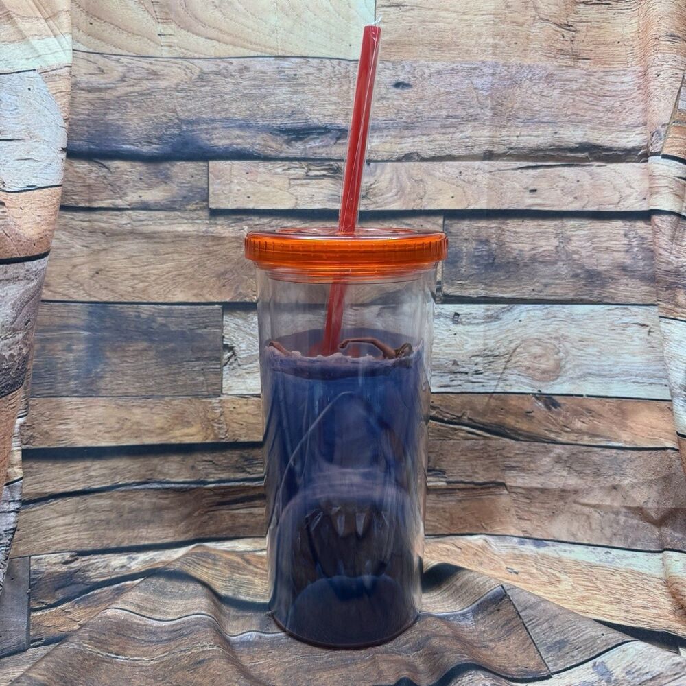 Jaws Movie Universal Studios 20oz Acrylic Tumbler Red Lid Red Straw Horror New